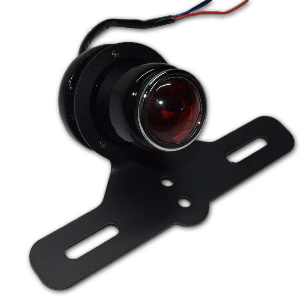 YIBO Universal Motorcycle Red Rear Tail Brake Stop Light Lamp License Plate Holder For Harley Cafe Racer Chopper Bobber Kawasaki