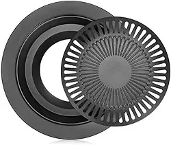 Churrasqueira de Fogão Sem Fumaça, 32 cm, Revestimento Cerâmico, Preta, para Gás/Elétrico/Indução