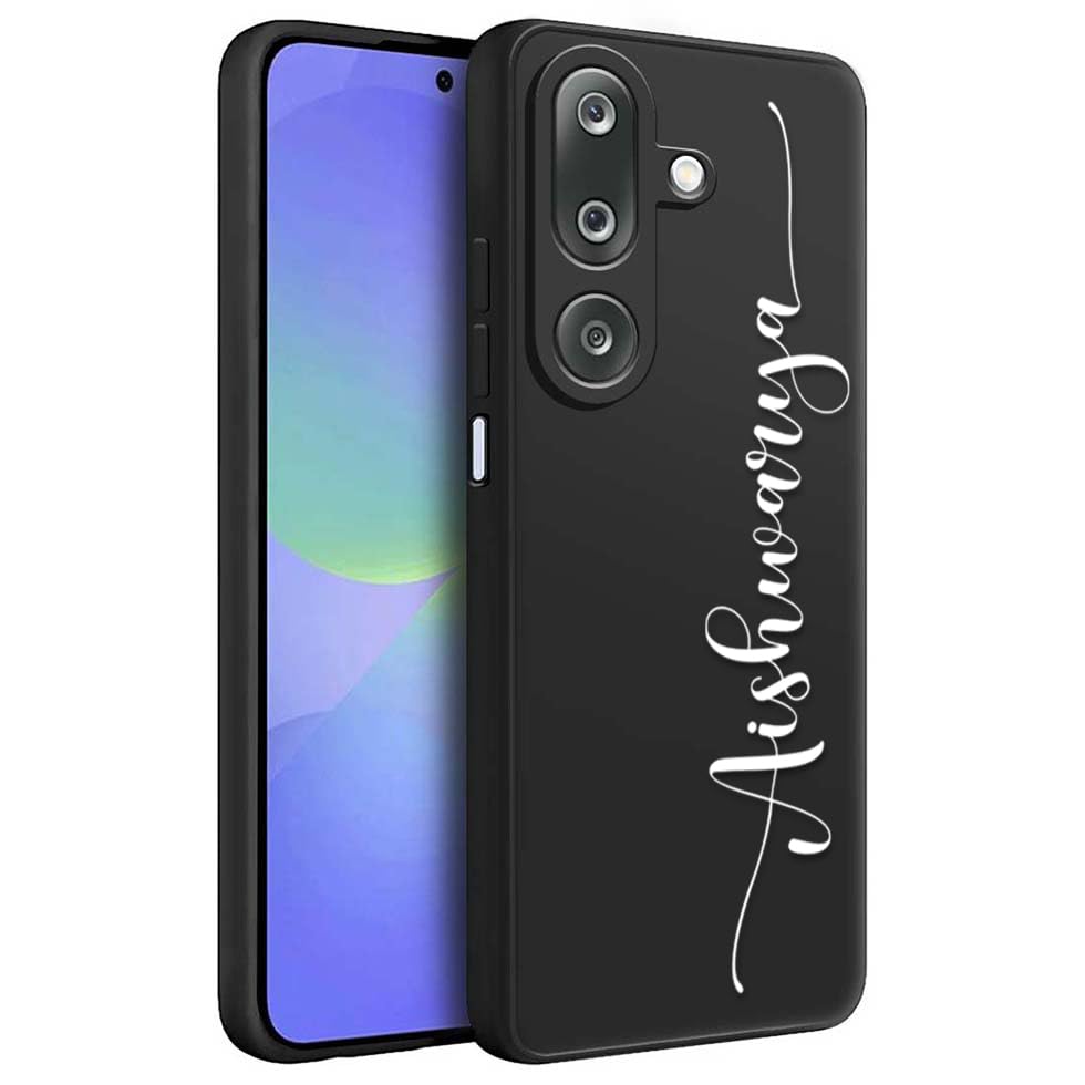 Image of Fashionury Back Cover Case for Samsung Galaxy M36 5G / Samsung Galaxy F36 5G | Matte Soft Silicon Flexible | Camera Bump Protection | Custom Name Back Case Cover