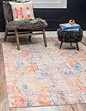 Unique Loom Basilica Collection Traditional Vintage Bohemian Inspired with Colorful Design Area Rug,...
