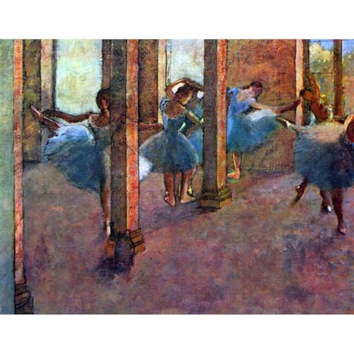 Impression giclée Degas Danseurs dans le foyer grand format en polycoton