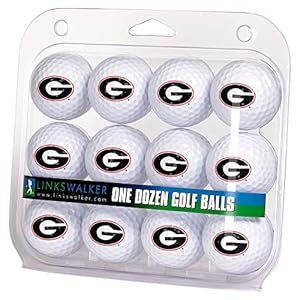 LinksWalker Georgia Bulldogs Golf Balls Gift Pack 12 2-Piece Regulation Size Balls