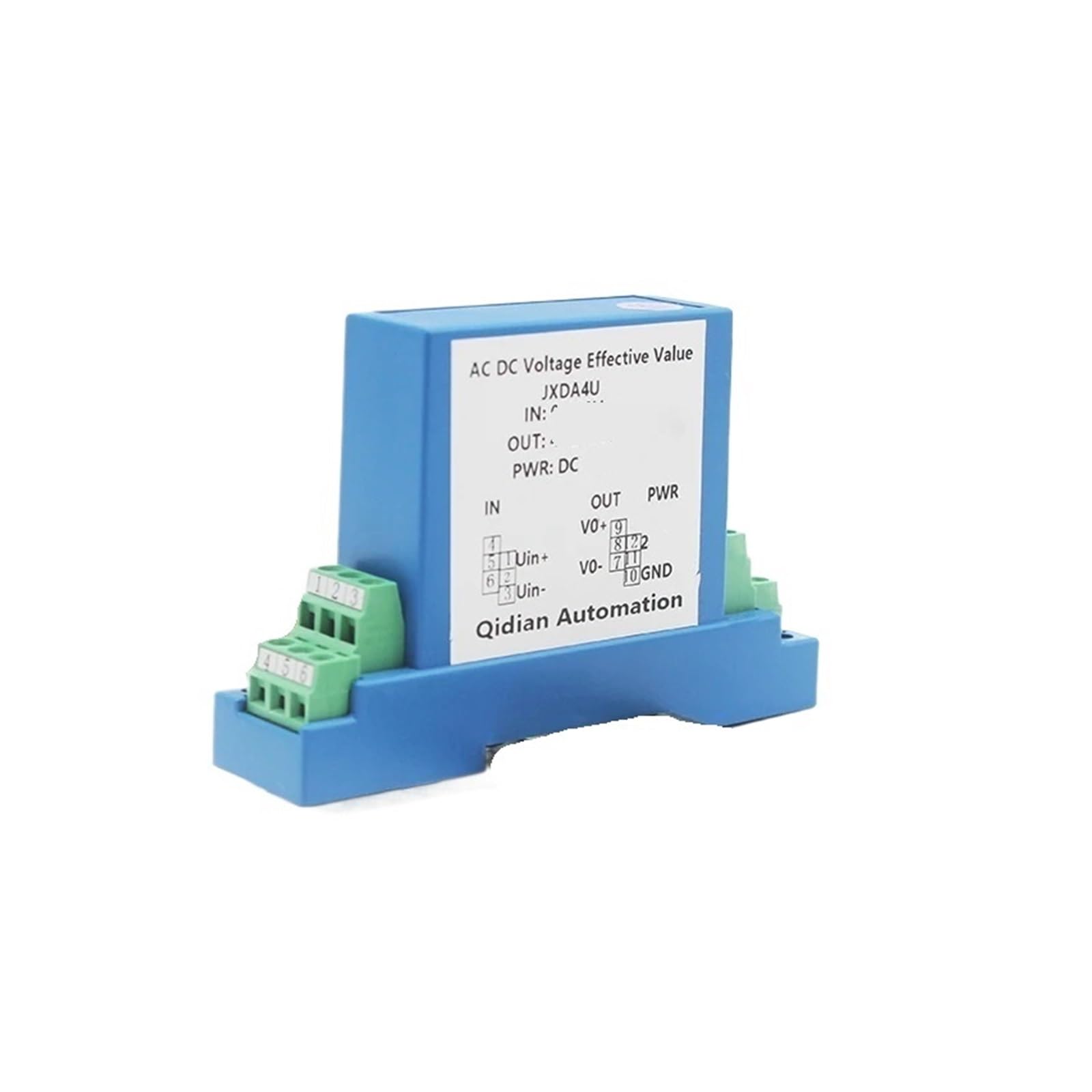 AC Voltage Transducer - 0-500V Input To 0-5V DC Output Sensor