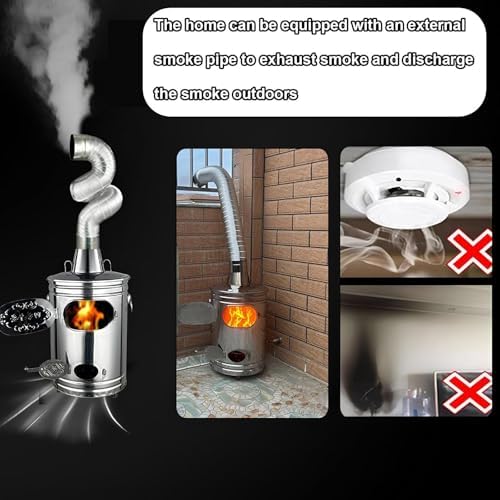 Outdoor Incinerator Cage with Chimney - Heavy-Duty Burn Barrel for Efficiently Burning Yard Waste, Leaves, Paper, and Debris - Ideal for Garden Cleanup and Waste Management