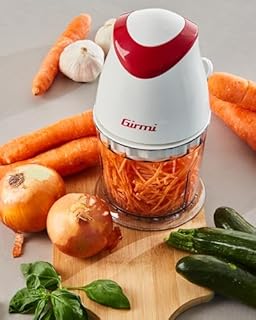 Girmi TR01 Tritatutto, 350 W, Lame Inox, Funzionamento PULSE, 500 ml, Bianco