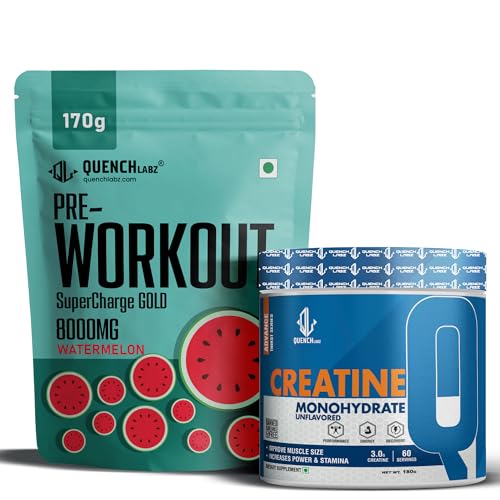 Image of Creatine Unflavoured (180gm) + Pre Workout Watermelon (170gm)