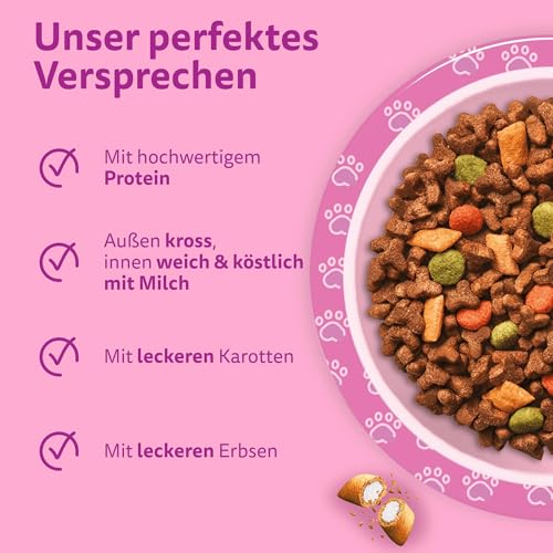WHISKAS Junior Trockenfutter für Katzen 5 x 800g mit Huhn
