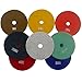 Konfor 5 Inch 7-Step Wet Diamond Polishing Pads Premium Grade for Stone Concrete Marble Granite 7 Pcs Set