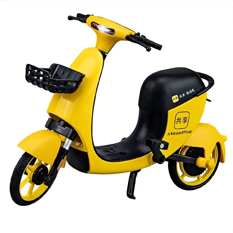 Image of FEXXA Police Motorcycle Toy - Pull Back Motorcycle Toys, Tiny Gift with Music Lighting, Latte Motorcycles Toy for Kids Boys Age 3-8 Year Old [NEW] (1 /10 Urban Sharing Electric Bicycle-Yellow)