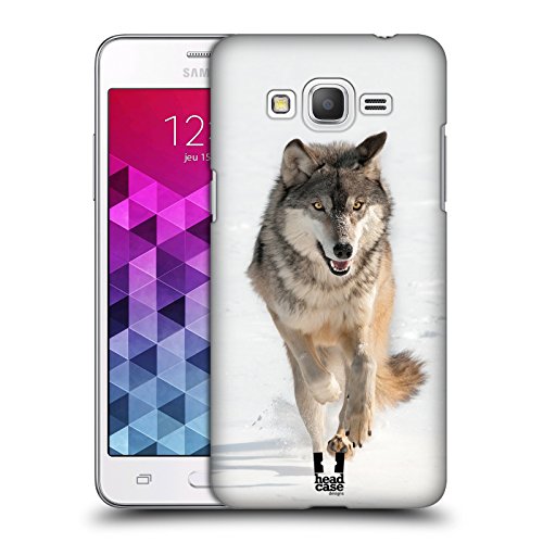 Head Case Designs Lupo Grigio Che Corre Animali