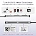 CFast Card Reader, 5-in-1 USB C/A Card Reader for Computer & Camera with Dedicated CFast 2.0 Slot, 5Gbps SD/TF/XD/CF Memory Card Reader, XD Card Adapter for Photographer, PC, MacBook, Plug and Play