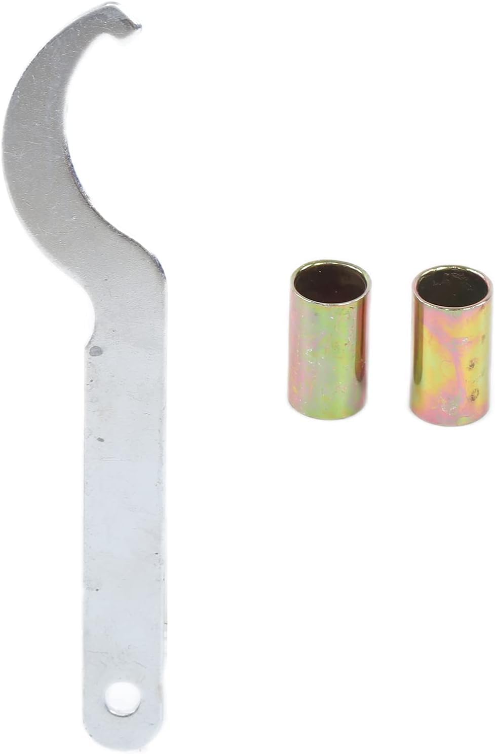 Aramox Amortisseur de Moto Arrière Universel, 340mm, Paire de Suspension à Ressort pour ATV SUV, Alliage d'Aluminium, Noir et Argent