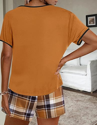 Image of Ekouaer Women Pajama Set Casual Short Set