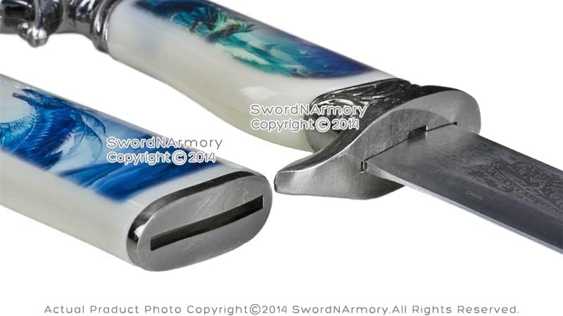 Munetoshi 13.5" Fantasy Fierce Dragon Bowie Gift Knife with Scabbard Souvenir image 4