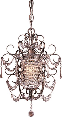 Minka Lavery Crystal Chandelier Lighting 3121-333, Mini Candle, 1 Light, 60 Watts, Silver