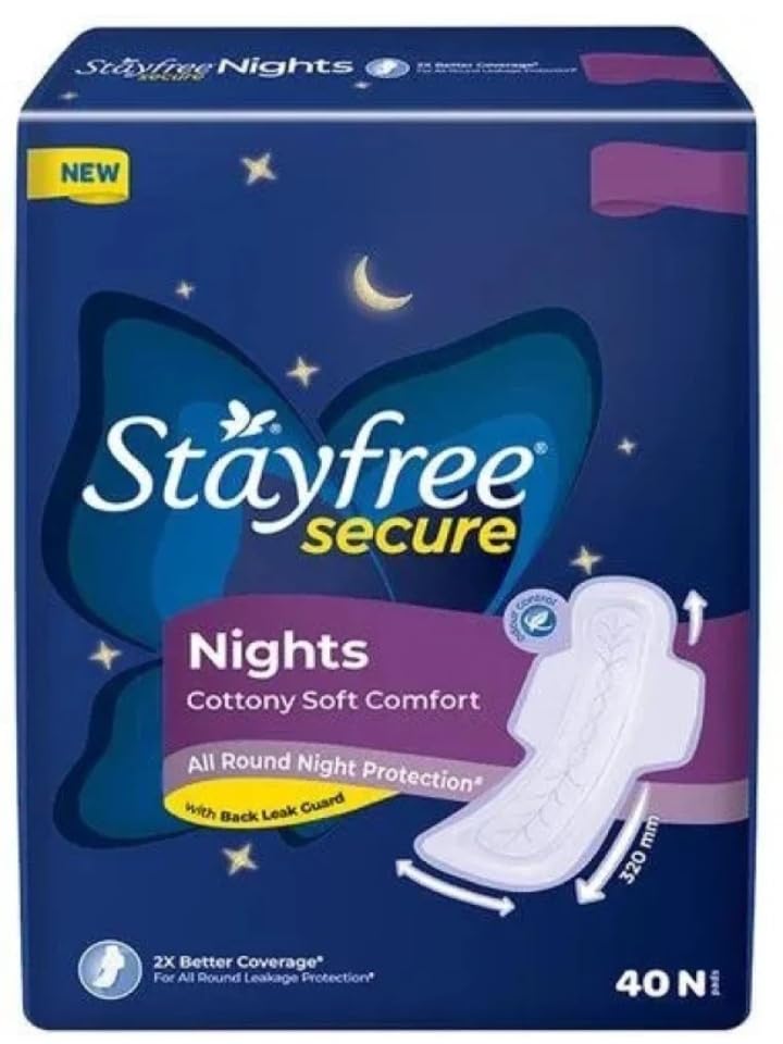 Stay+free Secure Nights Cottony Soft Comfort XXL 40 Pads Pack of 1 (B0DC41VC8N) Amazon Price History, Amazon Price Tracker
