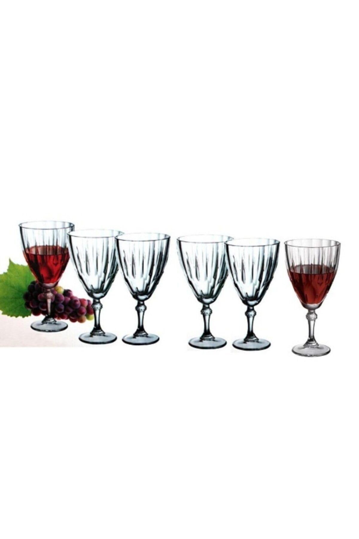 Paşabahçe 44777 Dıamond Ayaklı Bardak 6'Lı 300Cc