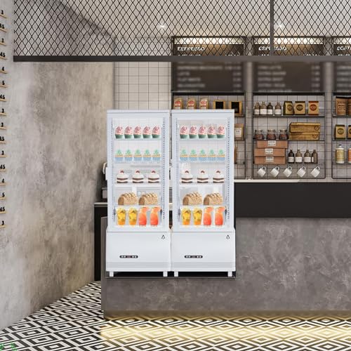 Image of GarveeHome Commercial Refrigerators, 3.5 Cu.Ft Glass Door Display Refrigerator with LED Light, 4 Adjustable Shelves Beverage, Commercial Merchandiser Refrigerator for Cafe Restaurant Store Bar, Black