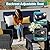 QUYZE 6 Piece Patio Furniture Set, Wicker Patio Conversation Sets with Swivel & Recline Chairs, Outdoor Sectional Sofa Sets with 2 Storage Ottoman, Outdoor Patio Recline Set for Backyard