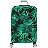 Cubierta de Equipaje Funda de Maleta Hoja de Palma con Cremallera Funda Maleta Suave elástico de Anti-Polvo L（25-28in）
