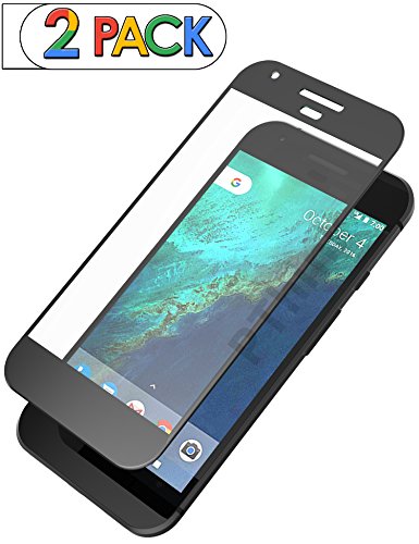 [2-Pack] Google Pixel Screen Protector, PThink® [Full Screen Coverage] Tempered Glass Screen Protector for Google Pixel (Black)