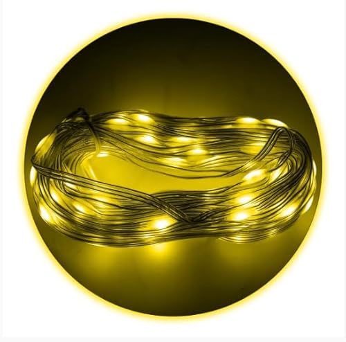 Led Pisca Linha Com 30 Metros Lâmpadas Tomada A Prova D'Água 8 Modos Natal Ano Novo (Branco)