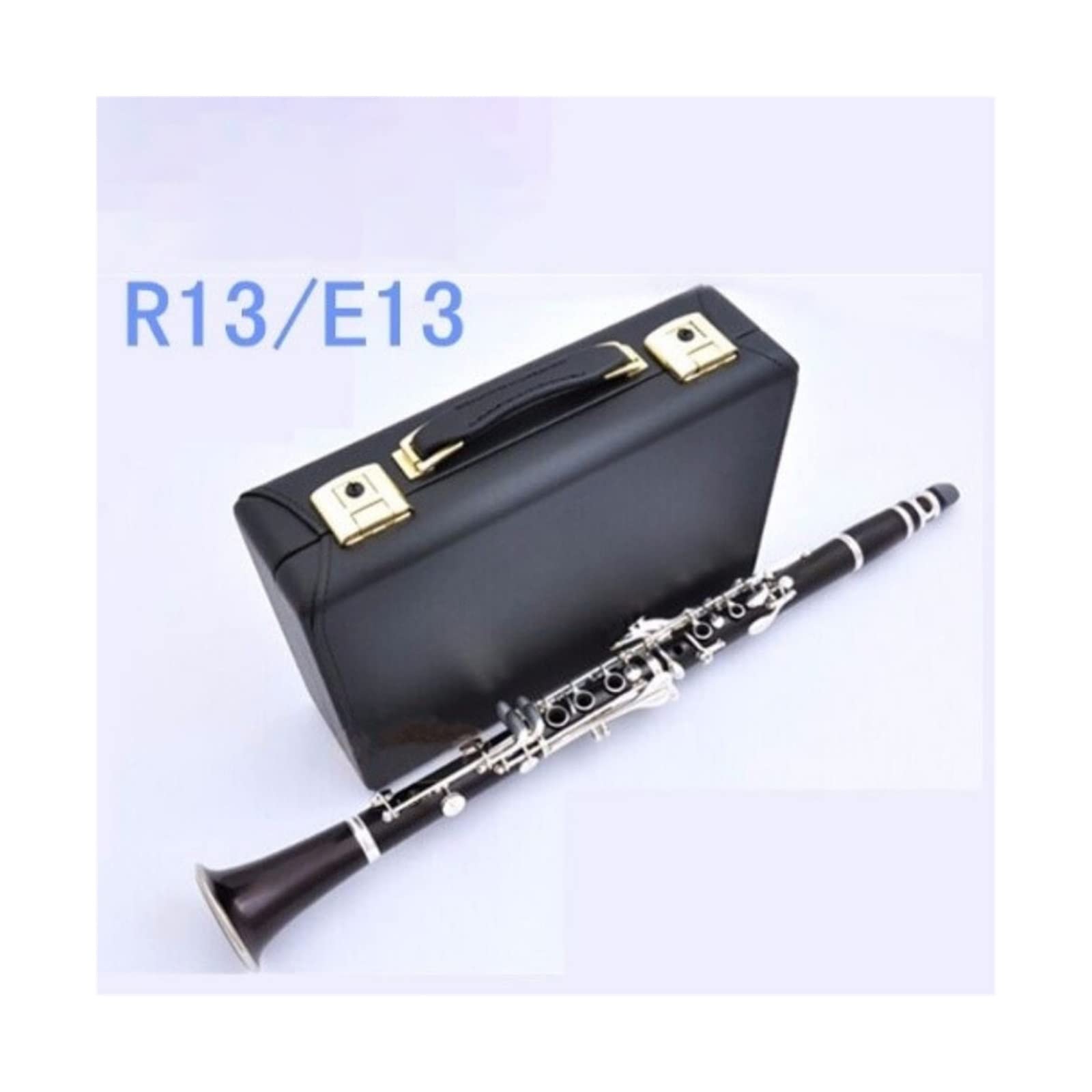 Intermedia Clarinete Clarinete De Ébano, Instrumento Musical, Llave B, Clarinete Profesional, Llave 17 (Color : R13 Ebony)