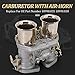 KIPA Carburetor for VW Volkswagen Beetle Super Beetle Transporter Jaguar Porsche 44 IDF 2 BARREL 44mm Carb Carburetor with Air Horn OEM # 18990.035 18990.030