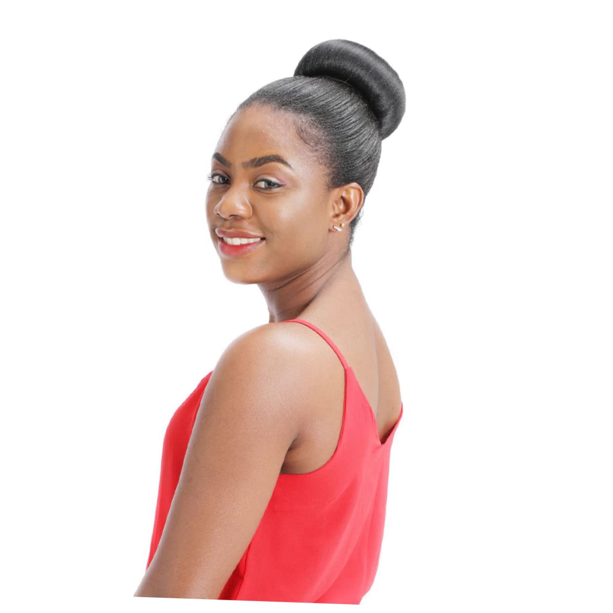 PartyKindom 1Pc High Temperature Fiber Hair Bun Donut Roller for Women Easy to Use Chignon Extension Durable Headwear for Stylish Updos for Ladies and Black