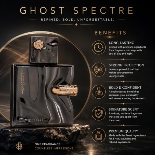 Image of French Avenue Spectre Ghost Eau De Parfum 80ml | Luxury Men's Perfume | Woody Aromatic Fragrance | Long Lasting & High Concentration