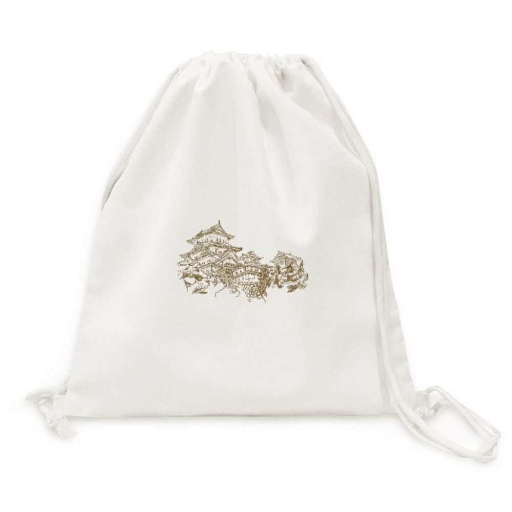 Sac à dos cordon toile voyage Chine sketch l'esprit d'aventure unique - 5