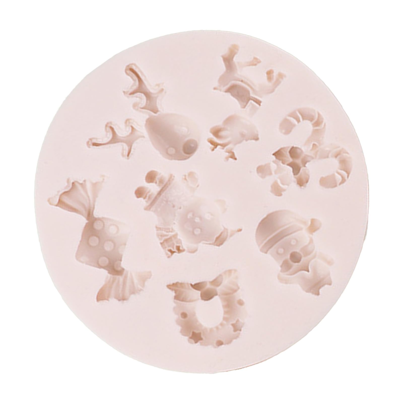 MICFENY Christmas Santa Silicone Baking Tool Fondant Cake Decorating for Making Chocolate, Candy, Candle, Soap