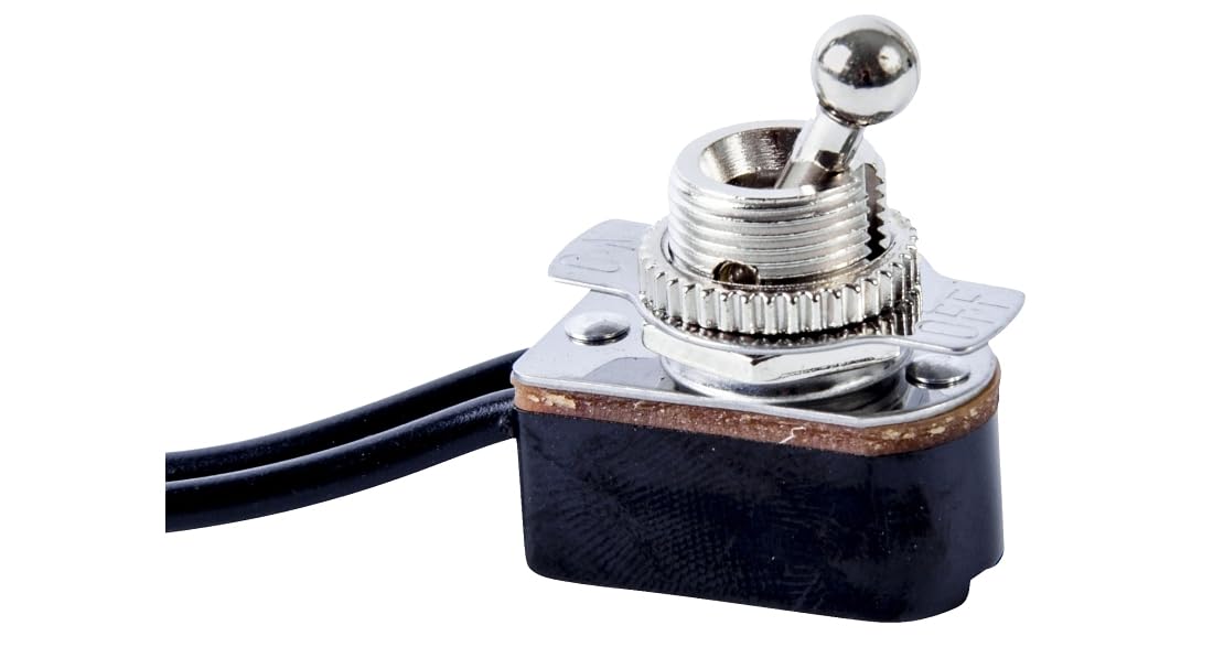 Gardner Bender GSW-125 Electrical Toggle Switch, SPST, ON-OFF, 6 A/125V AC, 6 inch Wire Terminal