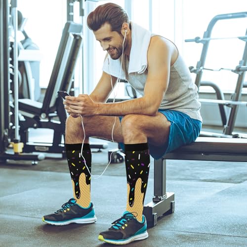 Image of Compression Socks for Women & Men Knee High Socks | Circulation, Medical, Running, Athletic, Nurse, Travel, 1 Pair
