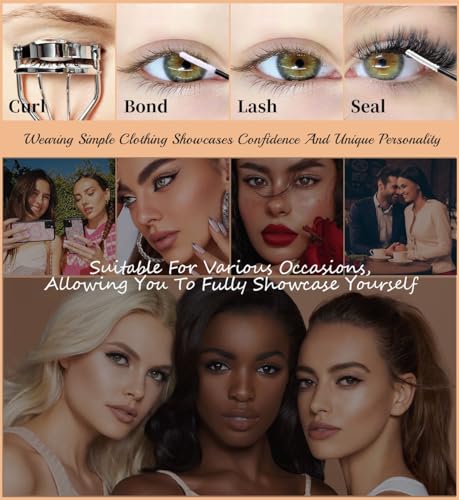 Fologoo Conjunto de cílios postiços 30D, 40D, modelador de cílios 240 com cola e pinças para volume