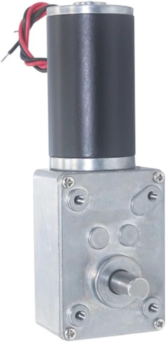 5840 31ZY 12/24V Reduction Motor 7rpm-470rpm 70kg/cm Large High Power Worm Gear DC Motor Rotating Table Door Self-lock(160 RPM,24V)