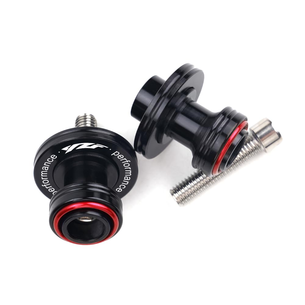 Para Yamaha YZF R1/S/M R3 R6 R7 R9 R25 R125 YZFR1 YZFR3 YZFR6 YZFR7 YZFR9 Accesorio de motocicleta de aluminio 6 mm, sarga, bobinas, deslizadores, soporte, tornillos (Rojo)