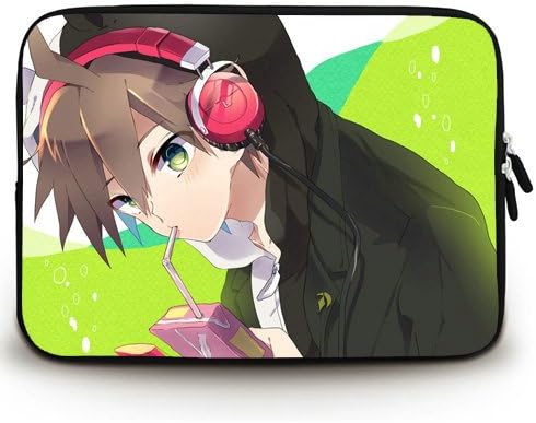 Anime Laptop Sleeve with Dangan Ronpa Patterns Waterproof Canvas Fabric 11 11.6 Inch Laptop Bag Case Cover(Twin Sides)
