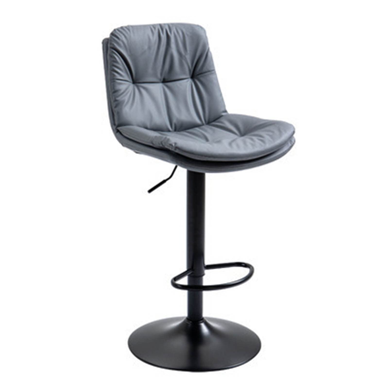 Tabouret de bar pivotant réglable haute finition avec repose-pieds