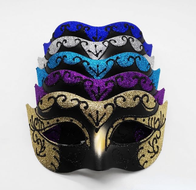 Losuya Masquerade Mask Prom Masks for Men Venetian Masks Party Evening Prom Ball Bachelorette Party Costumes Accessories (Silver) - Image 3
