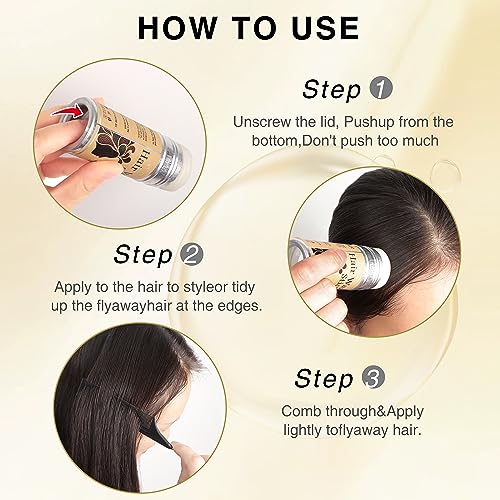 orientfashion hair wax stick wax stick for hair wigs edge control slick stick hair pomade stick non-greasy styling wax for fly away amp edge frizz hair peach 27 ounce pack of 1