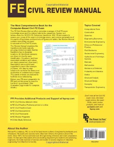 FE Civil Review Manual : Lindeburg, Michael R.: Amazon.com.be: Books FE Civil Review Manual : Lindeburg, Michael R.: Amazon.com.be: Books