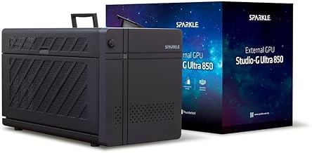 SPARKLE 850W Built-in Power Supply, Supports 346mm Long Graphics Board, Thunderbolt 5 Connected External PCIe Box, Black [TBX-850FAB]