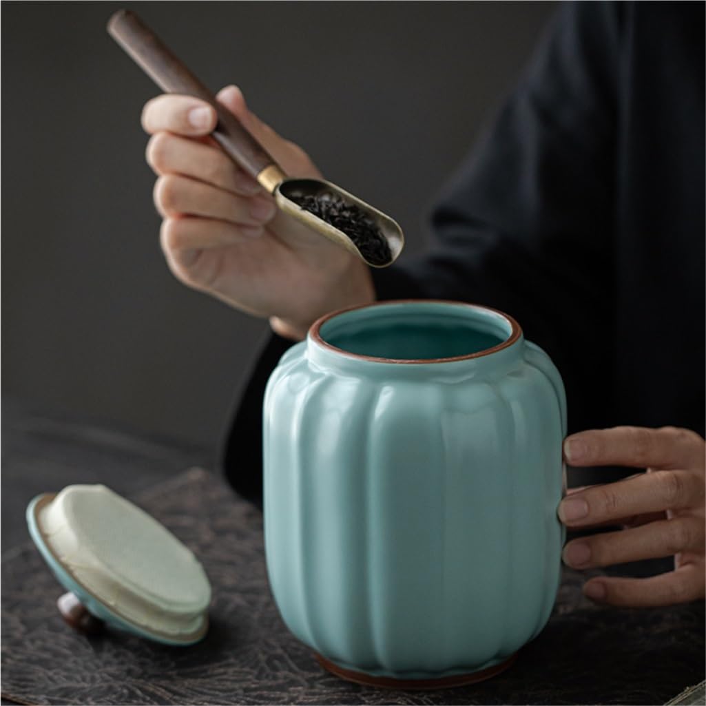 Zuckerdose Keramik-Vorratsdosen for Tee in großen Mengen, versiegelte Gläser for die Küche, Süßigkeiten, Nüsse, Kaffeebohnen, Vorratsdosen for den Haushalt Teeblätter Aufbewahren(A,S)