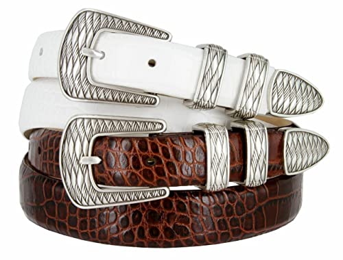 BS8155_Genuine Full-Grain Cowhide Leather Designer Dress Belt,1-1/8"(30mm) taper down to 1"(25mm) wide2