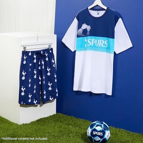 Tottenham Hotspur Men's PJ Set: Summer Nightwear, T-Shirt & Shorts, Soft 100% Cotton Lounge PJs - Spurs Gifts2