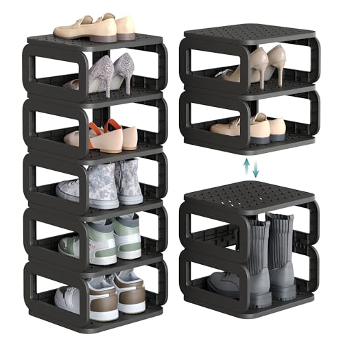 SONGMICS Shoe Rack, Shoe Organizer, 6 Shelves, Shoe Storage, Narrow