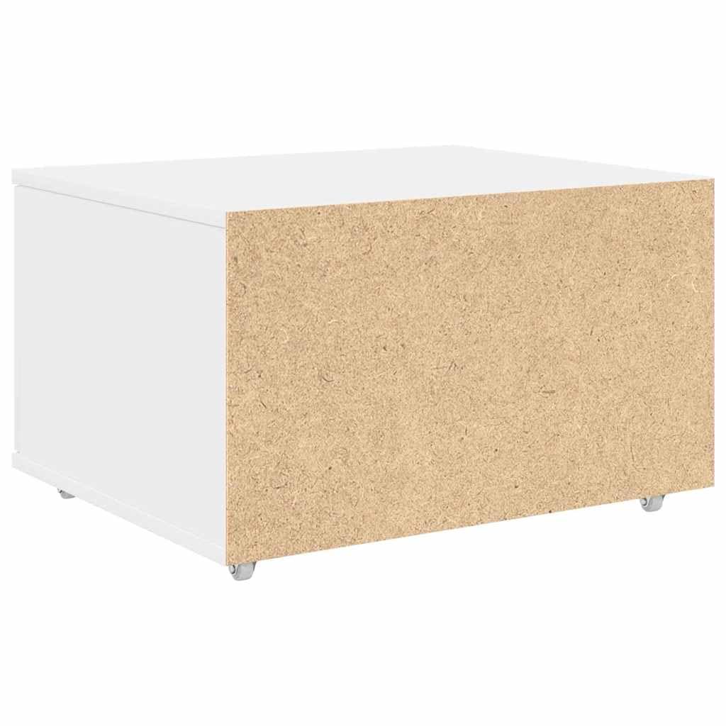 vidaXL Mobile con Cassetti con Ruota Bianco 55 x 45 x 31 cm, Mobiletto Rettangolare Moderno, Soluzione di stoccaggio Ampia per casa, Spazio organizzato e Minimalista