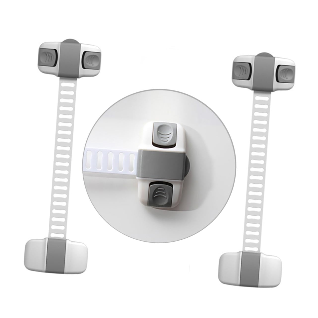 Toddmomy Cerradura de Seguridad para Niños 8 Unidades, Protección Infantil Diseño en Forma de Galleta, Material Abs Resistente para Puertas de Armario y Electrodomésticos