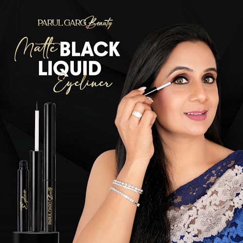 Image of Parul Garg Beauty Black Liquid Eyeliner - Smudge-Proof & Water-Resistant | Long-Stay, Quick-Drying & Matte Finish | 3ml (Black)